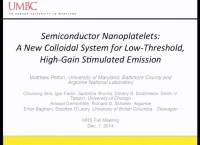 Semiconductor Nanoplatelets: A New Colloidal System for Low-Threshold, High-Gain Stimulated Emission icon