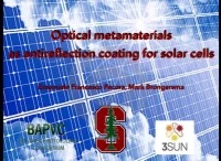 Optical Metamaterials as Antireflection Coatings for Solar Cells icon