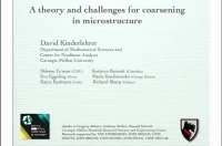 A Theory and Challenges for Coarsening in Microstructure icon
