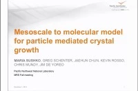 Mesoscale to Molecular Model for Particle Mediated Crystal Growth icon
