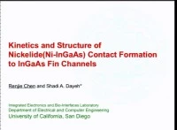 Kinetics and Structure of Nickelide Contact Formation to InGaAs Fin Channels icon