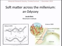 2015 MRS Turnbull Lecture: "Soft Matter Across the Millenium - From Reptation to Osteoarthritis" icon