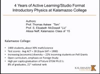 A2.05 - Implementation of Active Learning/Studio Format Introductory Physics at Kalamazoo College: 4 Years of Faculty and Student Experiences icon