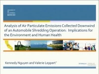 Analysis of Air Particulate Emissions Collected Downwind of an Automobile Shredding Operation: Implications for the Environment and Human Health icon
