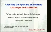 Part III: Crossing Disciplinary Boundaries - Challenges and Successes icon