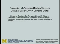 Formation of Advanced Metal Alloys via Ultrafast Laser-Driven Extreme States icon