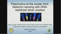 Plasmonics at the Cluster Limit - Dielectric Sensing with DNA-Stabilized Silver Clusters icon