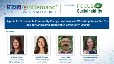 Agents for Sustainable Community Change: Webinar and Workshop Series Part 2: Tools for Developing Sustainable Community Change icon