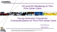 1D and 2D Device Simulations of Thin-Film Solar Cells icon