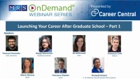 Launching Your Career After Graduate School - Webinar Series icon