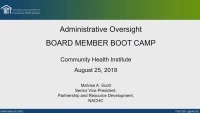NACHC BOARD MEMBER BOOT CAMP: Administrative Oversight icon
