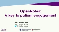 OpenNotes: A Key to Patient Engagement icon