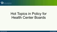 Hot Topics in Policy for Health Center Boards icon