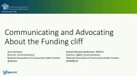 Communicating and Advocating the Value of Health Centers at a Time of Funding Cliff Fatigue - RECOMMENDED FOR YOUNG PROFESSIONALS icon