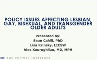 Policy Issues Affecting Lesbian, Gay, Bisexual, and Transgender Older Adults - NCA FEATURED icon