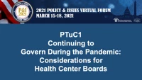 Continuing to Govern During the Pandemic: Considerations for Health Center Boards icon