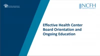 Effective Health Center Board Member Orientation and Ongoing Education icon
