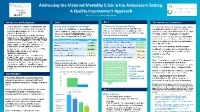 Addressing the Maternal Mortality Crisis in the Ambulatory Setting: A Quality Improvement Approach