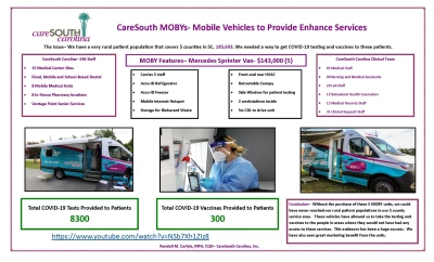 CareSouth Carolina MOBYs - Mobile Vehicles to Provide and Enhance Services for Our Patients