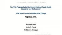 The FTCA Program During the Current National Public Health Emergency and as We Recover: What We&rsquo;ve Learned and What Must Change icon