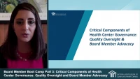 Board Member Boot Camp Part 3: Critical Components of Health Center Governance: Quality Oversight and Board Member Advocacy icon