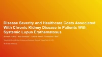 Disease Severity and Healthcare Costs Associated With Chronic Kidney Disease in Patients With Systemic Lupus Erythematosus