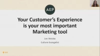 Keynote Presentation - Your Customers’ Experience is Your Most Important Marketing Tool icon