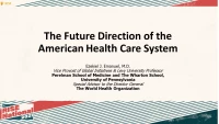 The Future Direction of the American Health Care System icon
