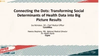 Connecting the Dots: Transforming Social Determinants of Health Data into Big Picture Results icon