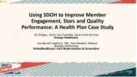 Using SDOH to Improve Member Engagement, Stars and Quality Performance: A Health Plan Case Study  icon