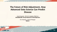 The Future of Risk Adjustment, How Advanced Data Science Can Predict Disease icon