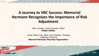 A Journey to VBC Success: Memorial Hermann Recognizes the Importance of Risk Adjustment icon