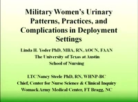 Military Women's Urinary Patterns, Practices, and Complications in Deployment Settings icon