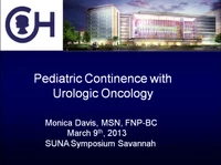 Pediatric Malignancies and the Impact on Continence icon
