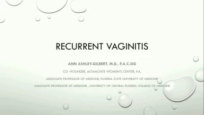 Recurrent Vaginitis - Evaluation and Treatments icon