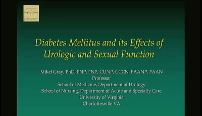 Diabetes and the Effect on Urologic and Sexual Function icon