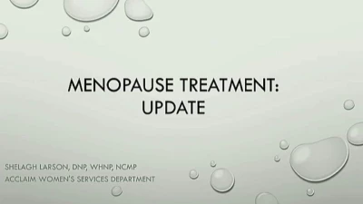 Update on HRT for Menopause Including Genitourinary Syndrome of Menopause (GSM) icon