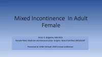 Mixed Incontinence in the Adult Female icon
