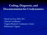 Linking Urodynamic Coding, Interpretation and Documentation icon