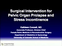 Surgical Intervention for Pelvic Organ Prolapse and Urinary Incontinence icon