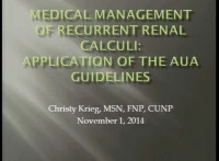 Medical Management of Recurrent Renal Calculi icon