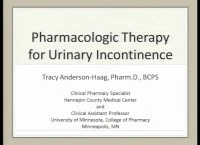 Pharmacologic Therapy for Urinary Incontinence icon