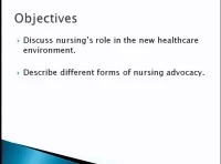The Importance of Nursing and Patient Advocacy in the Changing Health care Environment icon