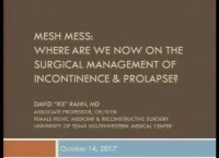 Mesh Madness: Where Are We Now on the Surgical Management of Incontinence and Prolapse? icon