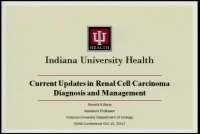 Current Update in Renal Cell Carcinoma Diagnosis and Management icon