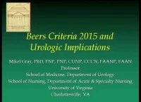 Beers Criteria 2015 and Urologic Implications icon