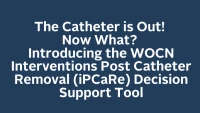 The Catheter is Out! Now What? Introducing the WOCN Interventions Post Catheter Removal (iPCaRe) Decision Support Tool icon