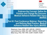 Reporting and Refining Best Practice: Medical Adhesive Related Skin Injury (MARSI) icon