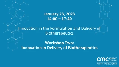 Workshop Two: Innovation in Delivery of Biotherapeutics (Innovation) icon