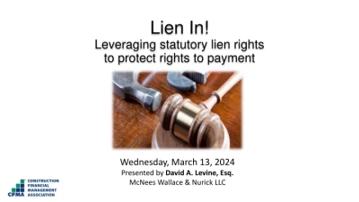 Lien In! Leveraging Statutory Lien Rights to Protect Rights to Payments icon